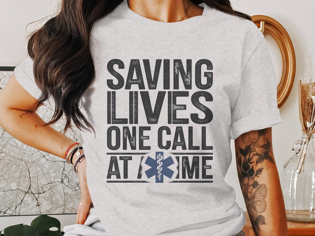 EMS Save Lives Design, First Responder Digital Print, EMT Paramedic ...
