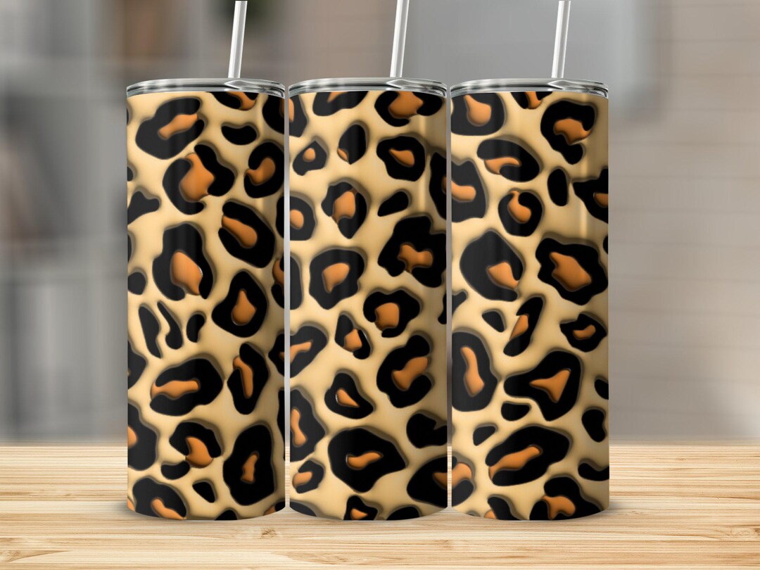 African Leopard Skin Pattern 4 in 1 Can Cooler Tumbler LT15 main image 0