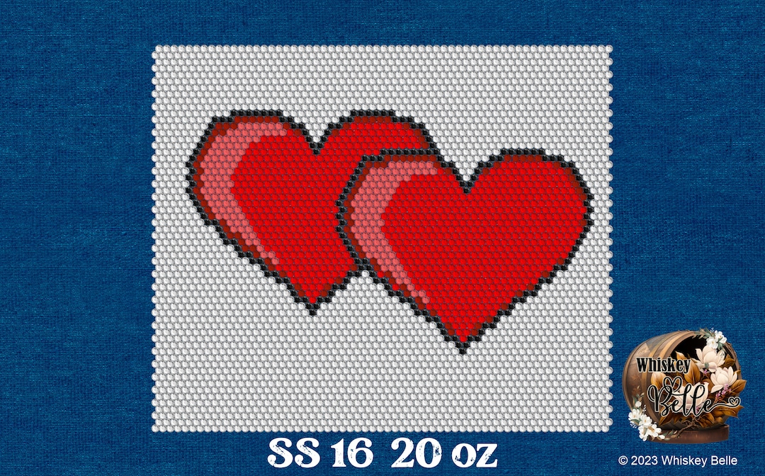 double-hearts-valentines-day-ss16-20oz-rhinestone-tumbler-template-pattern-etsy