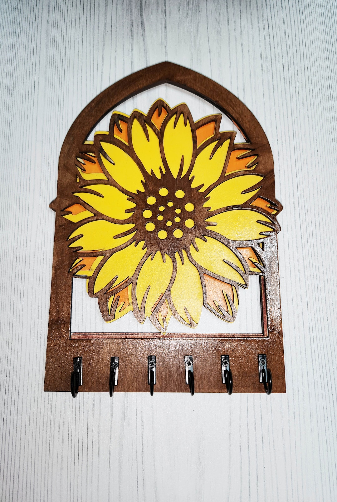 Sunflower Arch Key Holder Hanger, Custom Key Hanger, Key Holder ...
