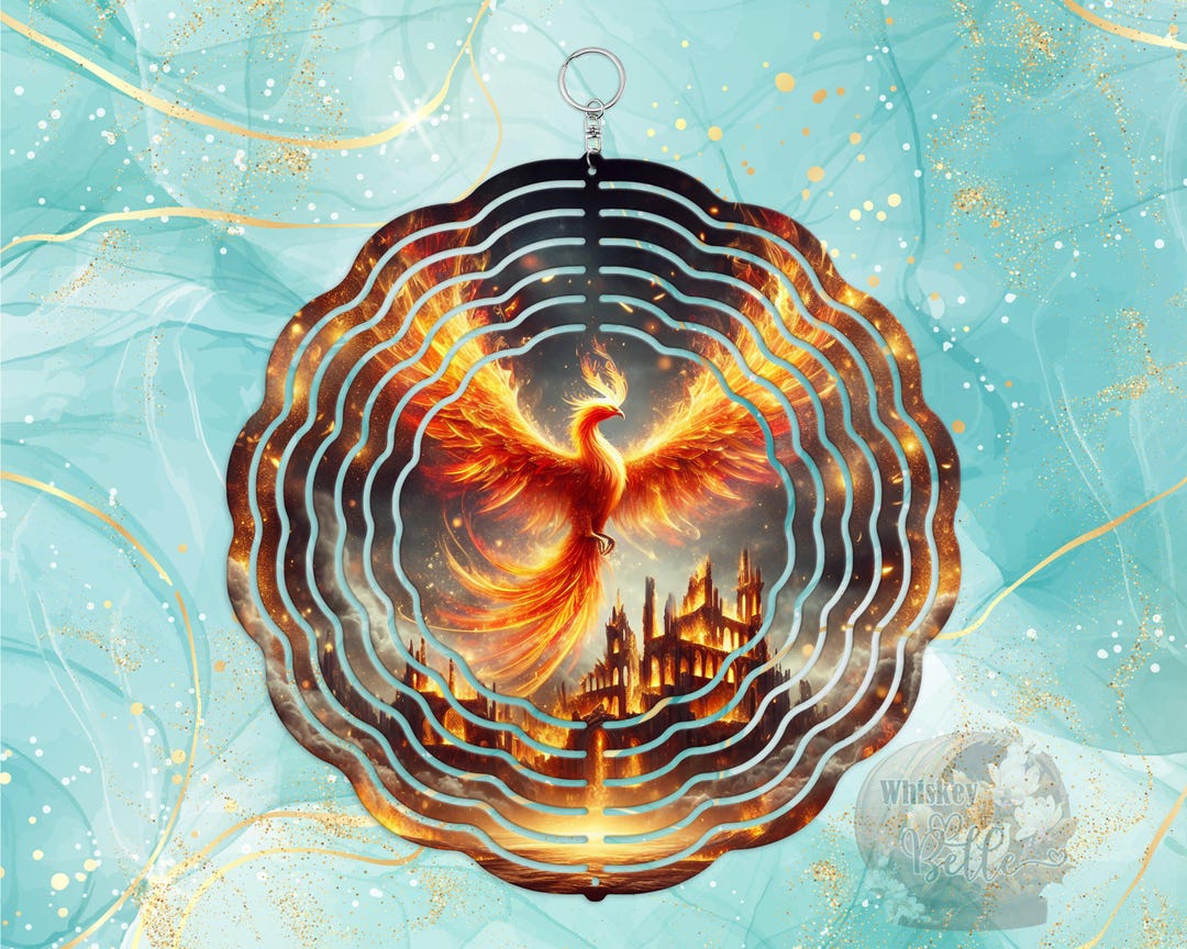 Phoenix Rising Printable Wall Art, Digital Download Fantasy Art, Fiery ...