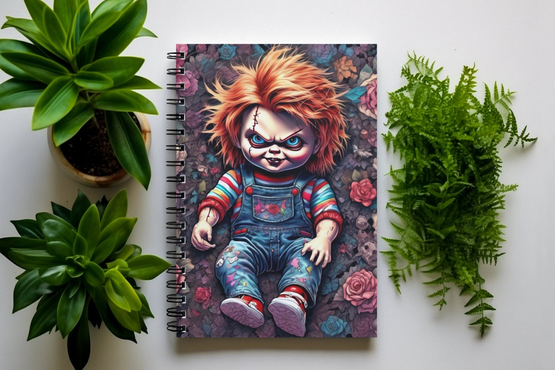 Evil Notebook Floral Evil Doll Spiral Notebook | Gift for Halloween | Lined Notebook ...