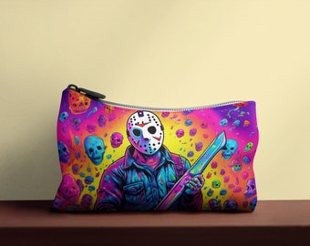 Rainbow Slasher Zippered Accessory Pouch T-bottom, Travel Makeup Bag, Cosmetic Bag, Cute Pencil Pouch, Travel Pouch, Packing Organization