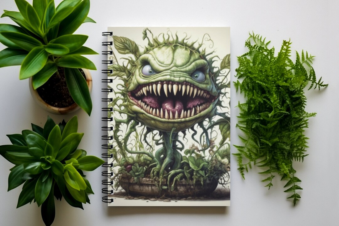 Carnivorous Plant Spiral Notebook | Gift for Halloween | Lined Notebook ...