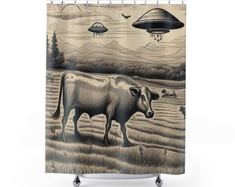 UFO Kuh-Duschvorhänge