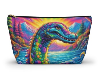 Custodia per accessori Nostalgia Rainbow Lochness Monster Nessie anni '90 con fondo a T