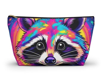 Custodia per accessori Nostalgia Rainbow Racoon anni '90 con fondo a T