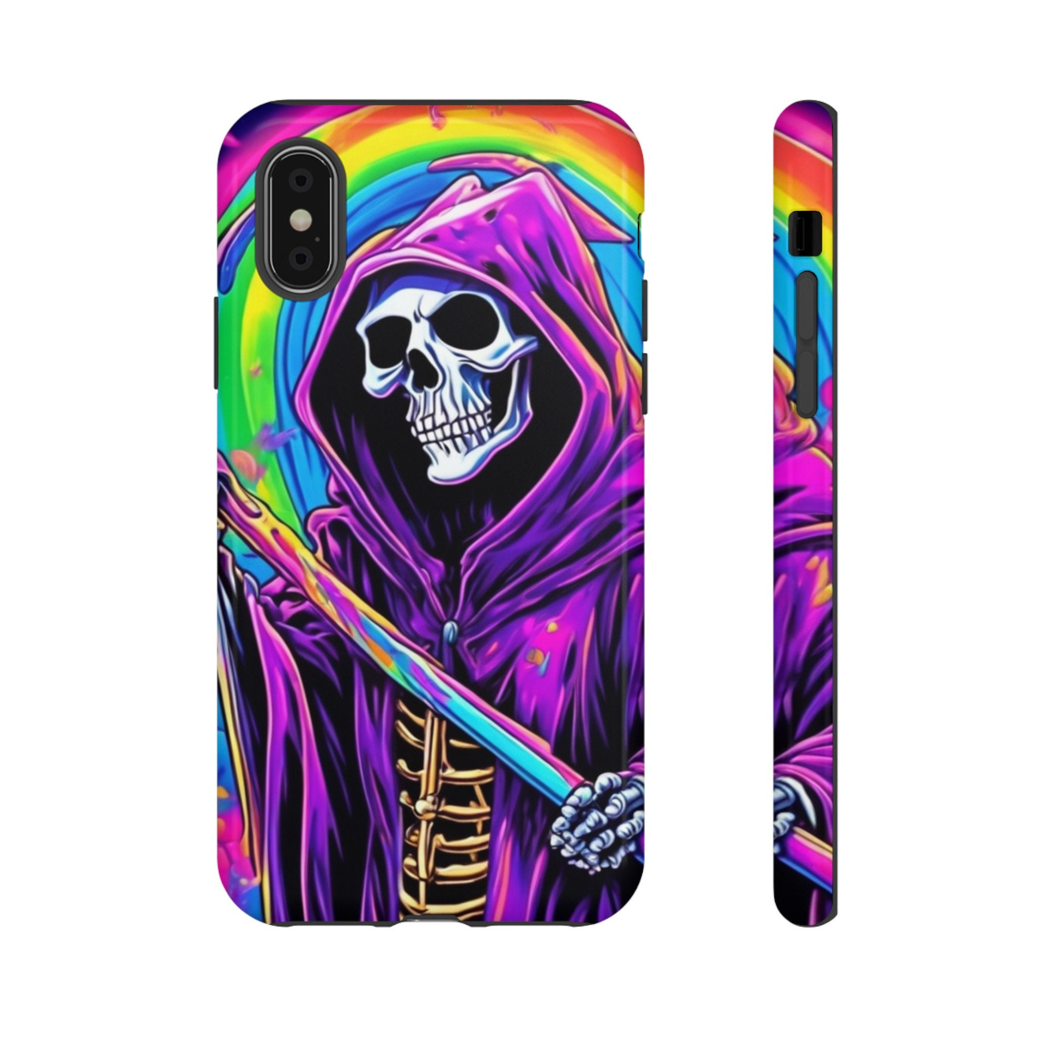 Custodia Per IPhone 11 Con Teschio Della Morte (Grim Reaper), Cover Rigida In Plastica, Antiurto