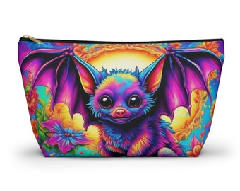 Custodia per accessori Nostalgia degli anni '90 Rainbow Bat con fondo a T