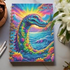 Spiraalvormig notitieboekje van Loch Ness | Kleurrijk cadeau | Gevoerd notitieboek | Dagboek | Dagboek | Schoolbenodigdheden | Samenzweringstheorie | Cryptid
