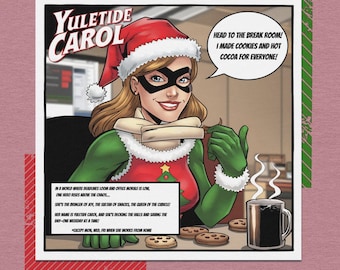 Yuletide Carol Funny Office Christmas Hero Tee