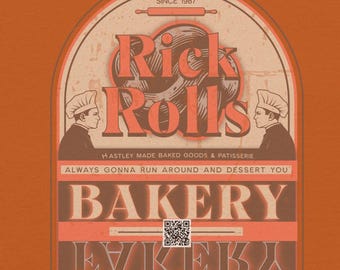 Rick Rolls Bakery – Funny Meme Parody with QR Code