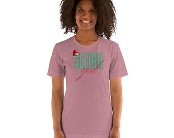 Sleigh Girl Funny Christmas Pun Holiday Shirt