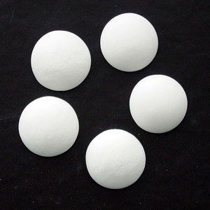 1&quot; Blank Bisque Domed Circle Cabochons, Unfinished Round Ceramic Pendant or Tile to Paint, Glaze, or Decorate for Artists, Crafts, DIY Gifts