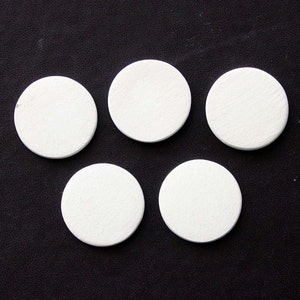 7/8&quot; Ceramic Bisque Circle Pendant To Paint, Blank Clay Circle Tile with No holes Great for DIY Jewelry, Mosaics, Altered Art, and Crafts