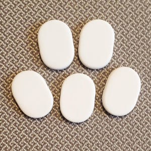 Blank Ceramic Oval Tiles - Medium Ovals - just over 1&quot;, ceramic blanks, blank bisque, bisque tiles, oval blanks