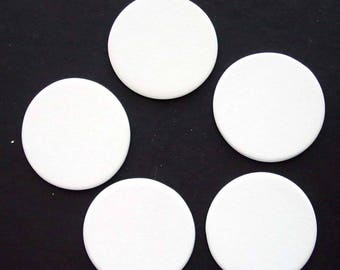 Almost 2" - Extra Large Blank Bisque Circle Pendants - no holes, ceramic bisque pendant, ceramic blank, Blank Ceramic Circle Tile