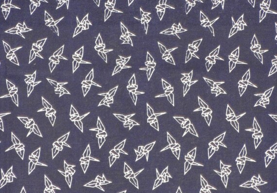Asian origami cranes kaufman fabric