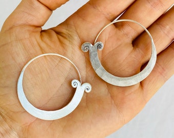 AZBlessedBeads\u00a9 Hill tribe Thai silver braided earrings
