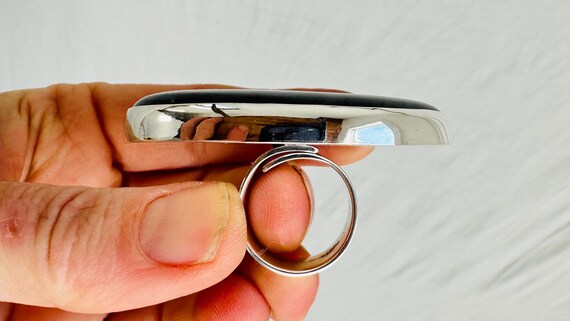 Adjustable Labradorite Sterling Silver Cocktail R… - image 4