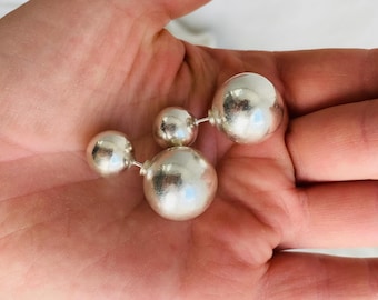 Silver Barbell Earrings. Thailand. 0116