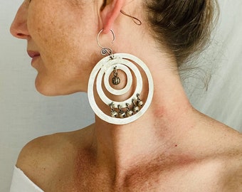 Hmong Silver Tribal Earrings. Gauged. Ear Weights.