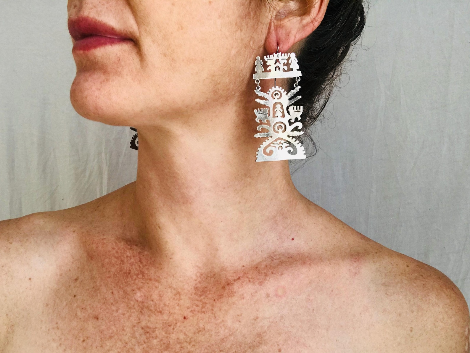Tree of Life Silver Earrings. Mexico. Frida Kahlo. Arbol de la Vida