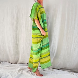 Greens Silk Kaftan. India. One Size. image 4