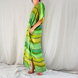 Greens Silk Kaftan. India. One Size. image 3