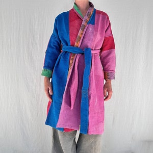 Vintage Kantha Color Block Coat. image 2