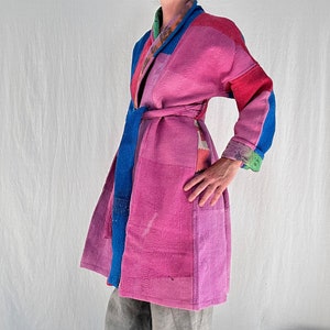 Vintage Kantha Color Block Coat. image 7