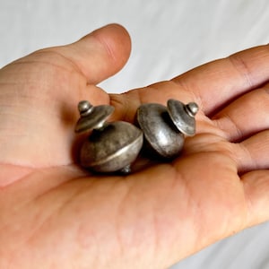 Silver Barbell Earrings. Thailand. Smaller. 1009