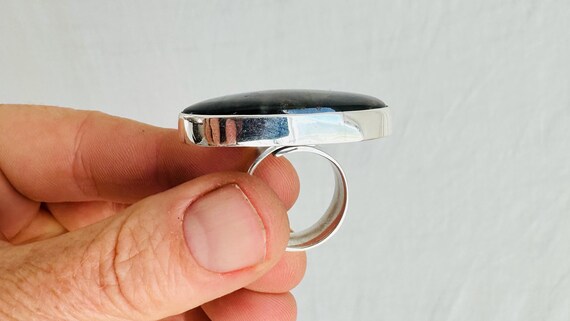 Oversized Labradorite Ring. Adjustable Sterling S… - image 7