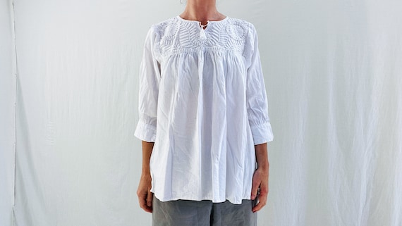 Hand-Embroidered Chamula Blouse. All Cotton. - image 1