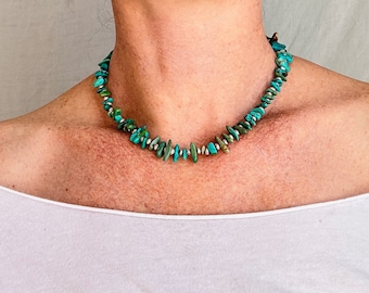 Türkis und Sterling Halskette. 1251