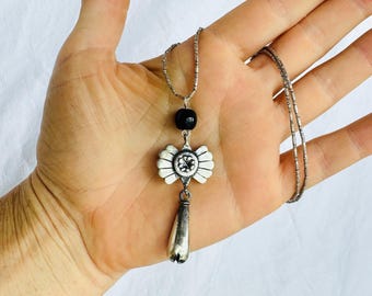 Monte Alban Necklace. Oaxacan. Sterling Silver. Mexico. Frida Kahlo. 4423