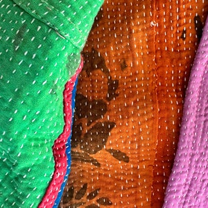 Vintage Kantha Color Block Coat. image 9
