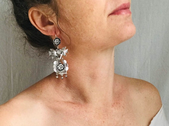Taxco Silver Bird Earrings. Sterling Silver. Mexi… - image 7