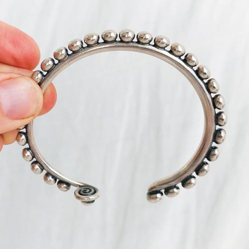 Karen Silver Bangle. Karen Hill Tribe. Sterling Silver. Thailand