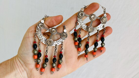 Vintage Uzbek Bukhara Silver Earrings. 1266. Rare! - image 3