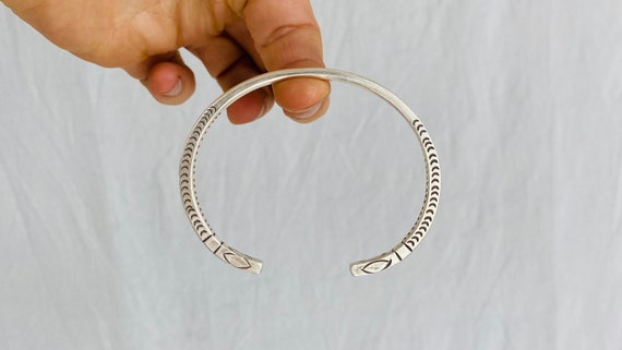 Trio of Three Silver Bangles from the Karen Hill … - image 8
