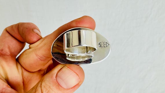 Oversized Labradorite Ring. Adjustable Sterling S… - image 6