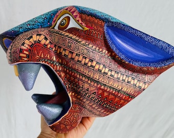 Jaguar Alebrije Mask. Oaxaca, Mexico. Spirit Animal. 4246