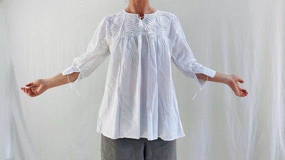 Hand-Embroidered Chamula Blouse. All Cotton. - image 4