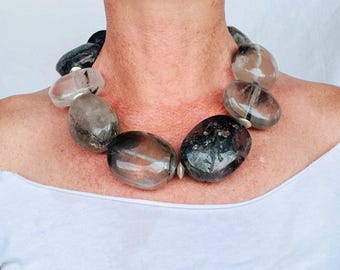 Garden Quartz & Silver Necklace. Atelier Aadya. 4457