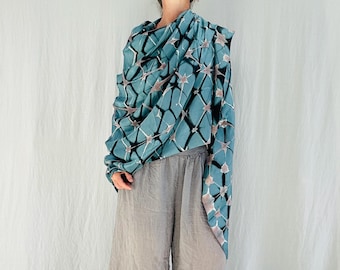 Silk Shibori Shawl, Wrap, Scarf. Pastel Colors. Kutch.