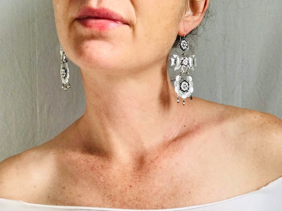Taxco Silver Bird Earrings. Sterling Silver. Mexi… - image 5