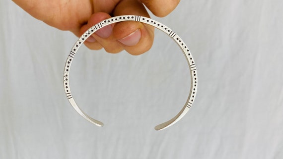 Trio of Three Silver Bangles from the Karen Hill … - image 7