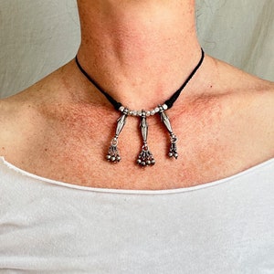 Old Amulets Necklace. Antique. India. Sterling Silver. 1031.