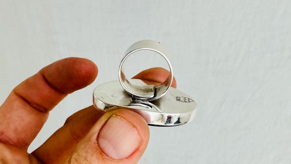 Oversized Labradorite Ring. Adjustable Sterling S… - image 5